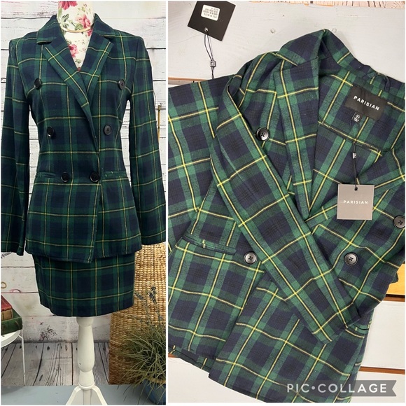 Parisian Tailored Blazer and Matching Skirt NWT Size 4 - Picture 1 of 12